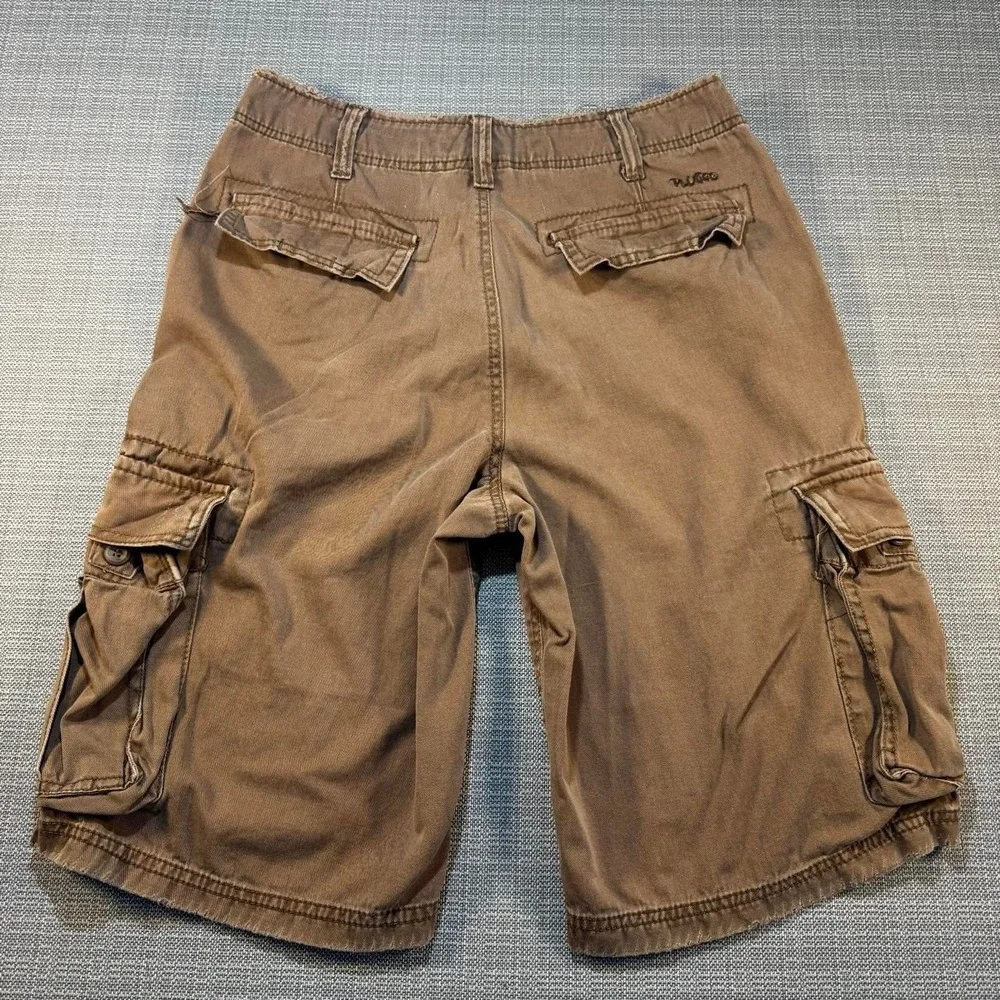 Plugg Brown Cotton Cargo Shorts Men's Size 31